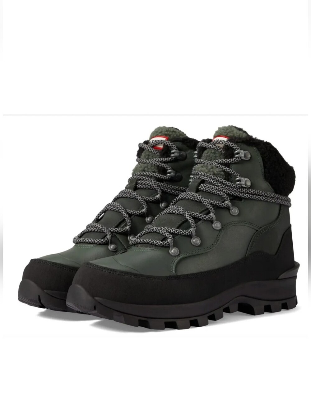 Hunter Explorer Mid Boots Men’s  8 Military Green Waterproof Insulated Lace-Up